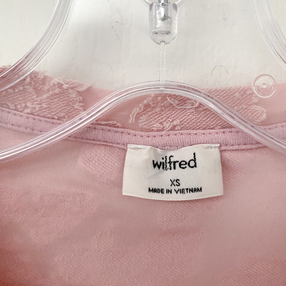 Wilfred Pink Floral Jacquard Textured Tee Top XS - Picture 4 of 9